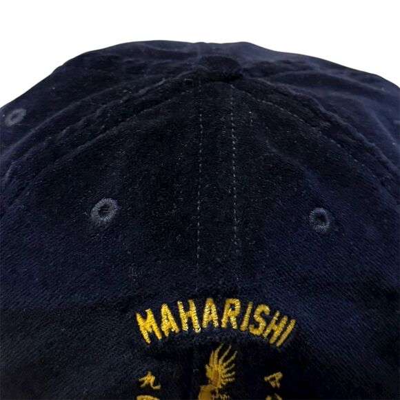 Maharishi Velvet Sun Dragon 6 Panel Cap Hat Embroidered Navy Made In USA - Picture 5 of 7